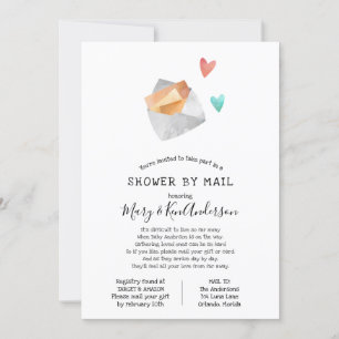 Invitation Baby shower longue distance par courrier
