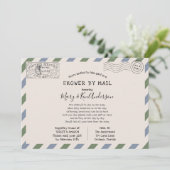 Invitation Baby shower longue distance par courrier (Debout devant)