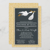 Invitation Baby shower longue distance par courrier (Devant / Derrière)