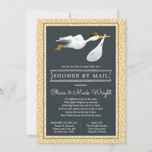 Invitation Baby shower longue distance par courrier