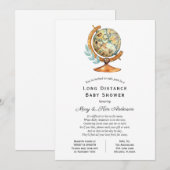 Invitation Baby shower longue distance par courrier (Devant / Derrière)