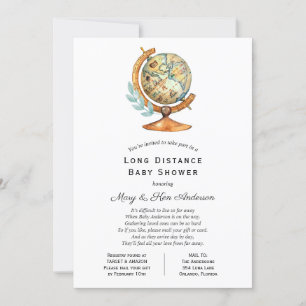 Invitation Baby shower longue distance par courrier