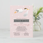 Invitation Baby shower longue distance par courrier (Debout devant)