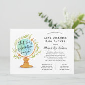 Invitation Baby shower longue distance par courrier (Debout devant)