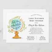 Invitation Baby shower longue distance par courrier (Devant / Derrière)