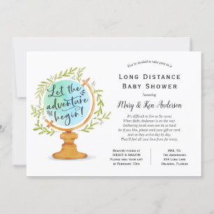 Invitation Baby shower longue distance par courrier