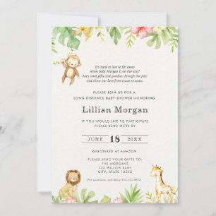 Invitation Baby shower longue distance par courrier
