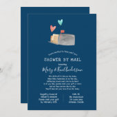 Invitation Baby shower longue distance par courrier (Devant / Derrière)