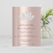 Invitation Baby shower LotusGlitter Rose Gold Drives Garçon G (Debout devant)