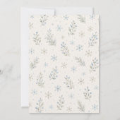 Invitation Baby Shower Loups d'Hiver (Dos)