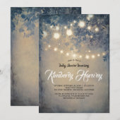 Invitation Baby shower | Lumières du jardin (Devant / Derrière)