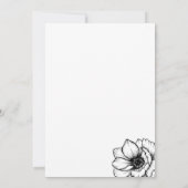 Invitation Baby shower lunaire à main florale tiré (Dos)