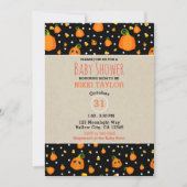 Invitation Baby shower lunaire Citrouille d'Halloween (Devant)