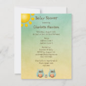 Invitation Baby shower lunatique de hiboux (Dos)