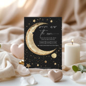 Invitation Baby Shower Lune d'Or Céleste