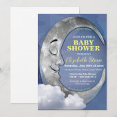 Invitation baby shower Lune Dormir (Devant / Derrière)