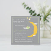 Invitation baby shower Lune et étoiles (Debout devant)