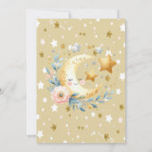 Invitation Baby shower Lune Flower Stars (Dos)