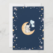 Invitation Baby shower Lune / Twinkle Star Elephant Baby Boy (Dos)