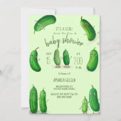 Invitation Baby shower lunique vert de chaudières (Devant)
