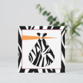 Invitation Baby shower - Magasin Zebra (Debout devant)