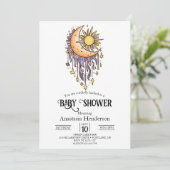 Invitation Baby shower Magic Enchanted Stars (Debout devant)