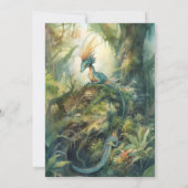 Invitation Baby shower magique de dragon mystique (Dos)