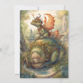 Invitation Baby shower magique de dragon mystique (Dos)