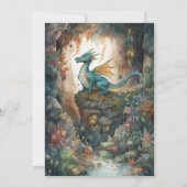 Invitation Baby shower magique de dragon mystique (Dos)