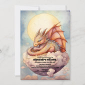 Invitation Baby shower magique de dragon mystique (Devant)