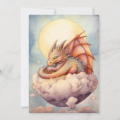 Invitation Baby shower magique de dragon mystique (Dos)