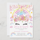 Invitation Baby shower magique de la fête Unicorn (Devant)