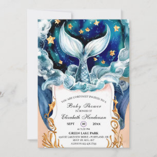 Invitation Baby shower magique de sirène