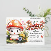 Invitation Baby shower Magique de Trail Toadstool (Debout devant)