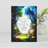 Invitation Baby shower magique des bois (Debout devant)