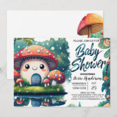 Invitation Baby shower magique des prés enchantés (Devant / Derrière)