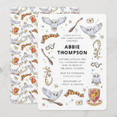 Invitation Baby-shower Magique d'Hedwige (Devant / Derrière)