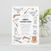 Invitation Baby-shower Magique d'Hedwige (Debout devant)