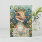 Invitation Baby shower magique Dragon (Debout devant)