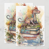 Invitation Baby shower magique Dragon (Devant / Derrière)