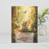 Invitation Baby shower magique Dragon (Debout devant)