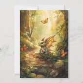 Invitation Baby shower magique Dragon (Dos)