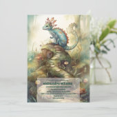 Invitation Baby shower magique Dragon (Debout devant)