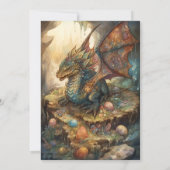 Invitation Baby shower magique Dragon (Dos)