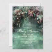 Invitation Baby shower magique Enchanted Forest Greenery Arch (Devant)
