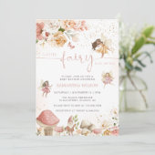 Invitation Baby shower Magique Fairy Garden (Debout devant)