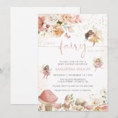 Invitation Baby shower Magique Fairy Garden (Devant / Derrière)