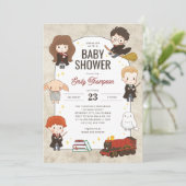 Invitation Baby Shower Magique sur le Thème Harry Potter (Debout devant)
