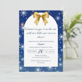 Invitation Baby shower magique Twin de l'hiver (Debout devant)