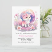 Invitation Baby shower magique Wolf Lune (Debout devant)